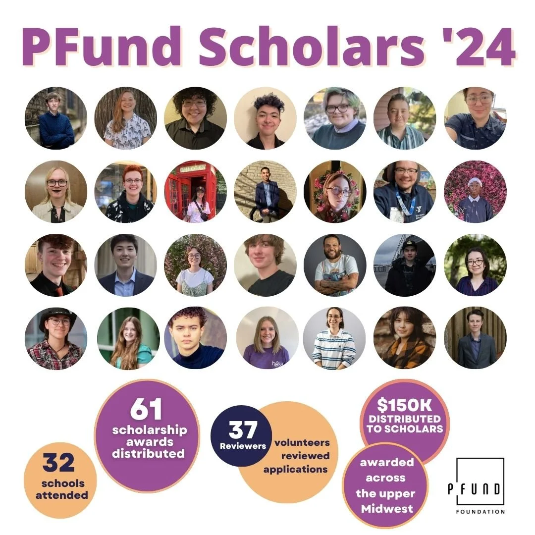 PFund awards $150,000 in scholarships to 61 queer students from across the Upper Midwest
