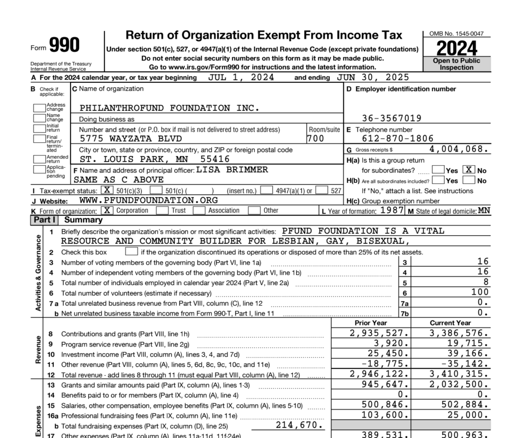 2024 990 Cover Page Image